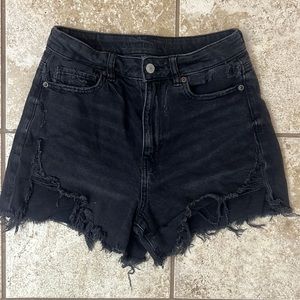 American eagle black high rise shorts